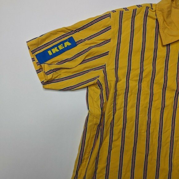 Ikea Yellow Striped Employee Uniform Shirt - Picture 3 of 7